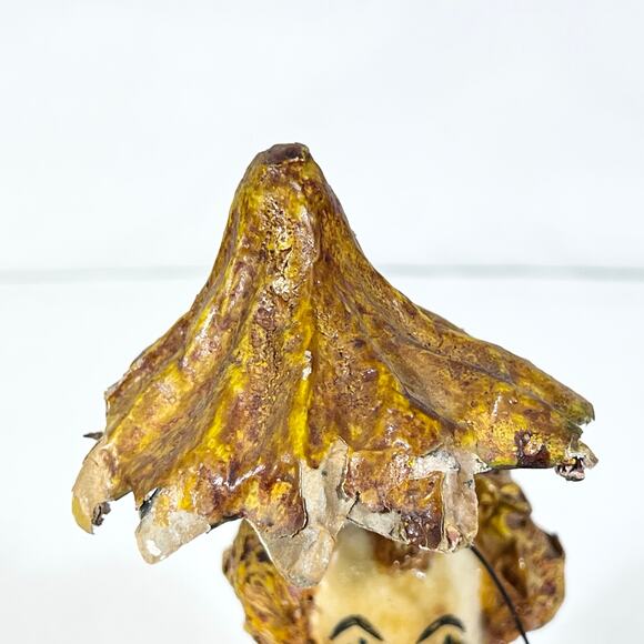 Mexican Vintage Paper Mache Clown Figurine w/ Umbrella Folk Art 6" Creepy - Picture 6 of 16